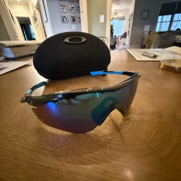 Oakley Black and Blue Performance Sunglasses